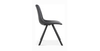 Chaise EMET PU Noir, dimension H83 x L46 x P60 cm, idéal pour votre cuisine ou salle à manger