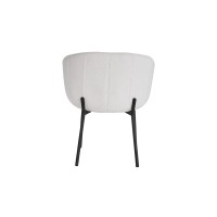 Chaise SEVILLE Tissu bouclé blanc, dimension H79 x L57 x P62, idéal pour votre cuisine ou salle à manger