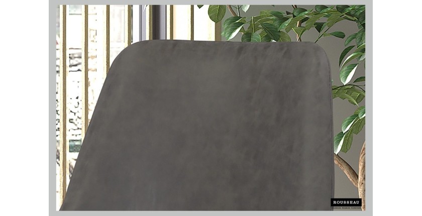 Chaise MICRA PU Gris clair, dimensions: H86 x L49 x P61 cm, idéal pour un salon de prestige