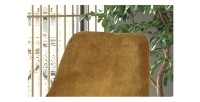 Chaise MICRA Velours Or, dimensions: H86 x L49 x P61 cm, idéal pour un salon de prestige