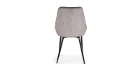 Chaise MICRA Velours Gris, dimensions: H86 x L49 x P61 cm, idéal pour un salon de prestige