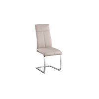 Chaise ALI PU Capuccino, dimensions: H101 x L42 x P61 cm, idéal pour une salle a manger unique