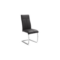 Chaise ALI PU Noir, dimensions: H101 x L42 x P61 cm, idéal pour une salle a manger unique