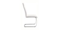 Chaise ALI PU Blanc, dimensions: H101 x L42 x P61 cm, idéal pour une salle à manger unique