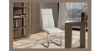 Chaise ALI PU Blanc, dimensions: H101 x L42 x P61 cm, idéal pour une salle à manger unique