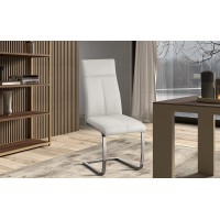 Chaise ALI PU Blanc, dimensions: H101 x L42 x P61 cm, idéal pour une salle à manger unique