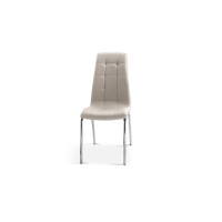Chaise MERIL PU Cappuccino, dimensions: H96 x L42 x P55 cm, idéal pour une salle a mangé tape a l'œil