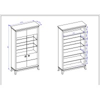 Vitrine  design 2 portes collection PALACE. Coloris blanc et chêne foncé