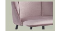 Chaise MARIA Velours Rose, dimensions: H84 x L47 x P54 cm, idéal pour une salle a manger design et moderne