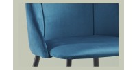 Chaise MARIA Velours Bleu, dimensions: H84 x L47 x P54 cm, idéal pour une salle a manger design et moderne