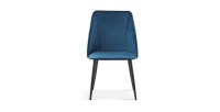 Chaise MARIA Velours Bleu, dimensions: H84 x L47 x P54 cm, idéal pour une salle a manger design et moderne