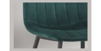 Chaise BRUCE Velours Vert, dimensions: H86 x L45 x P55 cm, idéal pour une salle à manger design et moderne