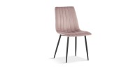 Chaise BRUCE Velours Rose, dimensions: H86 x L45 x P55 cm, idéal pour une salle à manger design et moderne