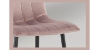 Chaise BRUCE Velours Rose, dimensions: H86 x L45 x P55 cm, idéal pour une salle à manger design et moderne