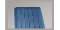 Chaise BRUCE Velours Bleu, dimensions: H86 x L45 x P55 cm, idéal pour une salle à manger design et moderne