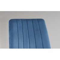 Chaise BRUCE Velours Bleu, dimensions: H86 x L45 x P55 cm, idéal pour une salle à manger design et moderne