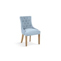 Chaise ROYA Tissu bleu, dimension H93 x L56 x P60, idéal pour votre cuisine ou salle à manger