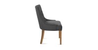 Chaise ROYA Tissu Anthracite, dimension H93 x L56 x P60, idéal pour votre cuisine ou salle à manger