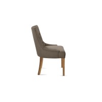 Chaise ROYA Tissu Taupe, dimension H93 x L56 x P60 cm, idéal pour votre cuisine ou salle à manger