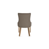 Chaise ROYA Tissu Taupe, dimension H93 x L56 x P60 cm, idéal pour votre cuisine ou salle à manger