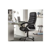 Chaise de bureau JOHN PU Noir, un choix confortable et élégant pour votre bureau