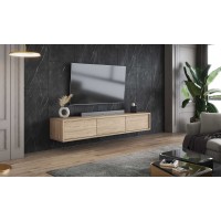 Meuble TV 180cm collection MAANUM. Couleur chêne clair.