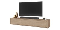 Meuble TV 180cm collection MAANUM. Couleur chêne clair.