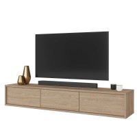 Meuble TV 180cm collection MAANUM. Couleur chêne clair.