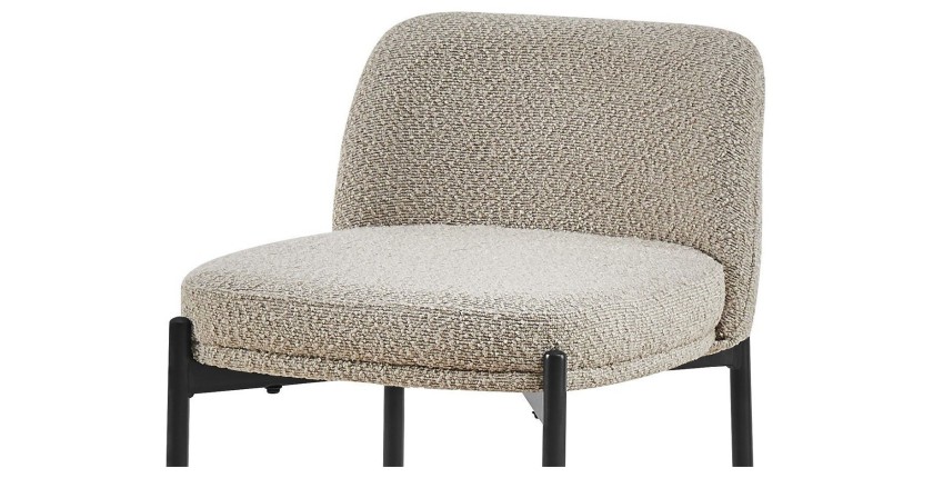 Chaise de comptoir ELISE couleur sable, dimensions H91 x L44 x P42, idéal pour un comptoir moderne