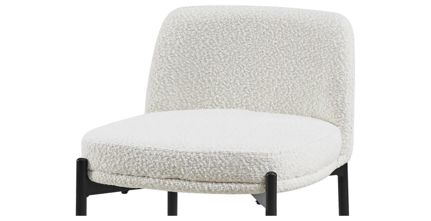 Chaise de comptoir ELISE couleur blanche, dimensions H91 x L44 x P42 cm, idéal pour un comptoir moderne