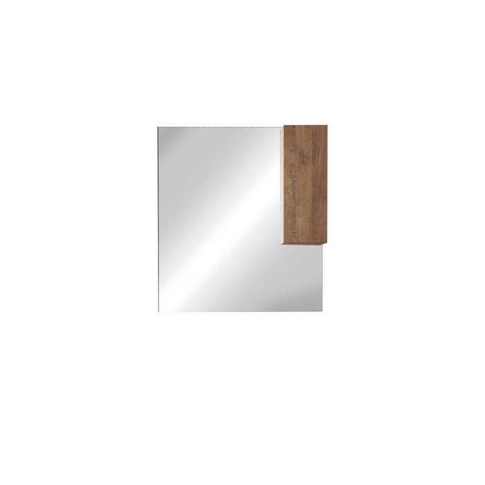 Miroir design avec rangement, 120x110 cm, collection FRASSI, coloris chêne clair