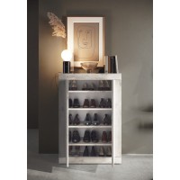 Meuble à chaussures, collection CISA, coloris chêne blanc