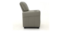 Mini fauteuil relax ITCHI relevable manuellement matière PU couleur gris, idéal pour un salon confortable