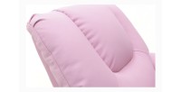 Mini fauteuil relax ITCHI relevable manuellement matière PU couleur rose, idéal pour un salon confortable