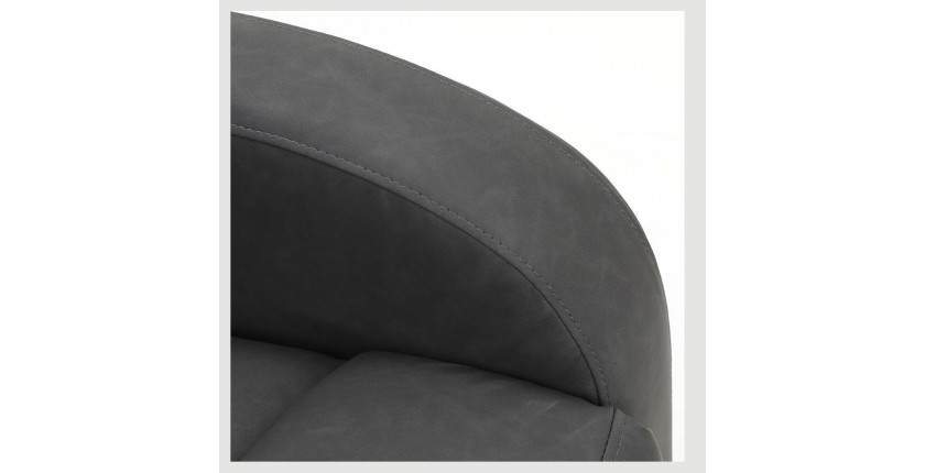 Fauteuil relax ERA relevable manuellement matière PU couleur noir, un fauteuil d'exception