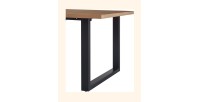 Table à manger EDWAR longueur 180cm en décor chêne vieilli, idéal pour une salle à manger conviviale