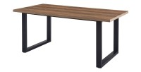 Table à manger EDWAR longueur 180cm en décor bois exotique mango, idéal pour une salle à manger conviviale