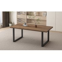 Table à manger EDWAR longueur 180cm en décor bois exotique mango, idéal pour une salle à manger conviviale