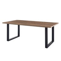 Table à manger EDWAR longueur 200cm en décor bois exotique mango, idéal pour une salle à manger conviviale