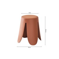 Tabouret OSTIN coloris marron terracotta, grâce a son design atypique il s'adapte a tous types de salon