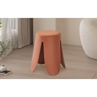 Tabouret OSTIN coloris marron terracotta, grâce a son design atypique il s'adapte a tous types de salon