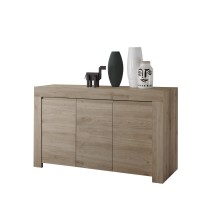 Buffet 3 portes, collection ZEFIR, coloris chêne clair, parfait pour votre salon