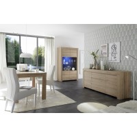 Buffet 2 portes, collection ZEFIR, coloris chêne clair, parfait pour votre salle à manger