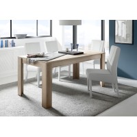 Table 180x90, Collection ZEFIR, coloris chêne clair, idéal pour votre salle à manger