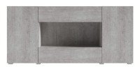 Buffet XL design 180cm pour salon couleur gris aspect béton collection PAROS