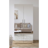 Armoire design 100 cm 2 portes avec grands miroirs collection JUPITER