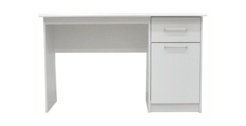 Bureau de la collection PRAGUE 1 tiroir 1 porte blanc