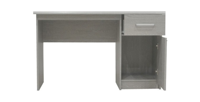 Bureau de la collection PRAGUE 1 tiroir 1 porte, coloris chêne gris