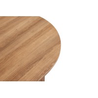 Table basse collection VAGOS effet chêne vieilli diamètre 50 cm