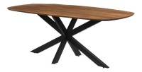 Table à manger BELLA longueur 200cm en bois brut exotique mangolia